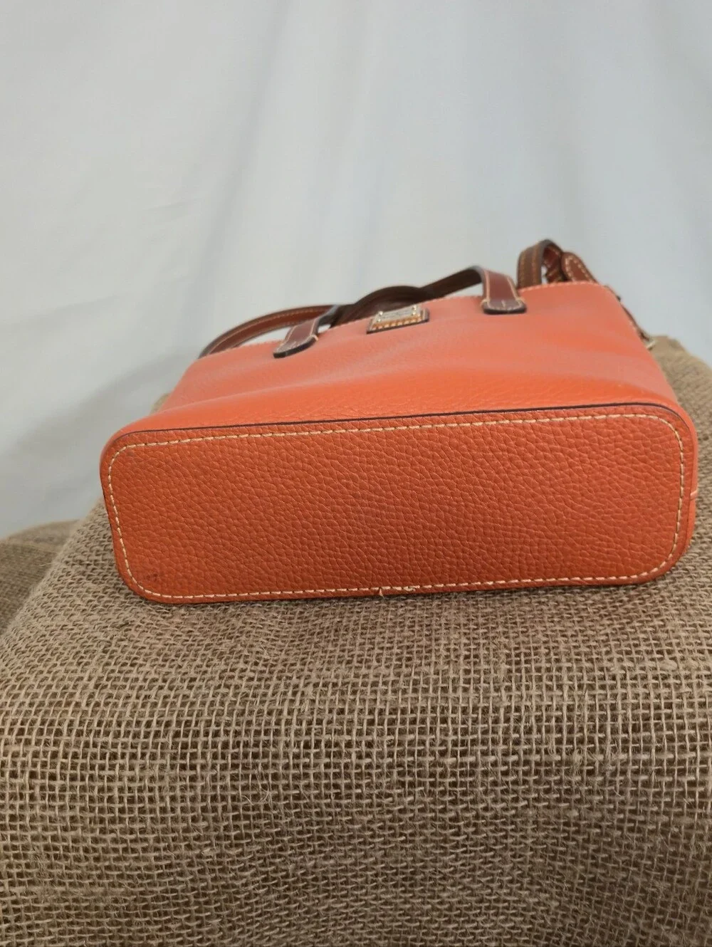 Dooney & Bourke Pebble Leather Orange Tote - Picture 8 of 13